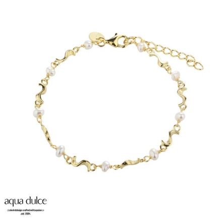 Armbånd i forgyldt sølv. RHUMBA PEARL - 5106 Armbånd i forgyldt sølv. RHUMBA PEARL - 5106