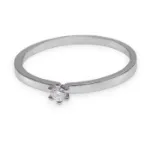 Diamantring i hvitt gull, 0.05 ct W-Si - BUR546300