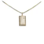 Diamantsmykke i gult gull med 0,01 ct W-Si - BUR310626