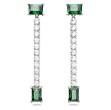Swarovski øredobber Matrix drop Mixed cuts, hvitt - 5665786