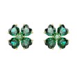 Swarovski øredobber Idyllia stud Clover, gult - 5666236