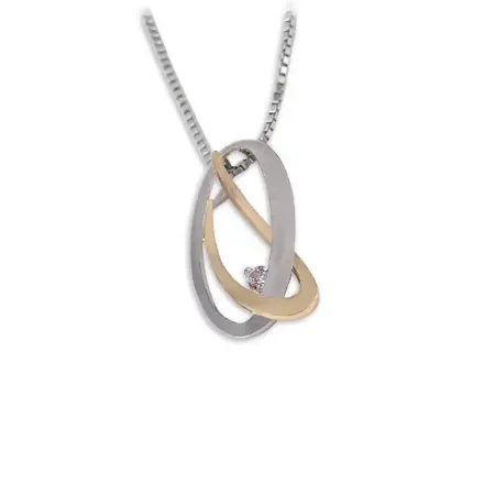 Diamantsmykke i gult med med zirkonia - 4071065 Diamantsmykke i gult med med zirkonia - 4071065