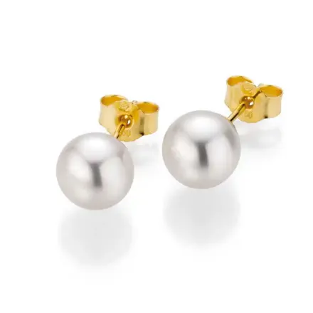 Perleøredobber med Akoya perler 8-8,5 mm lås i 14 kt gull - 22552 Perleøredobber med Akoya perler 8-8,5 mm lås i 14 kt gull - 22552