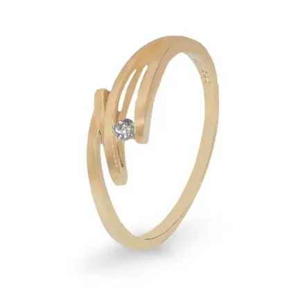 Gullring i 14kt gult gull med zirkonia - 50006221050 Gullring i 14kt gult gull med zirkonia - 50006221050