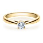 Diamantring forlovelsesring  0,25 ct i 14kt gull. Alida - 18002025