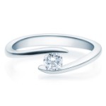 Diamantring forlovelsesring  0,25 ct i 14kt gull. Afrodite - 18015025