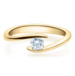 Diamantring forlovelsesring  0,25 ct i 14kt gull. Afrodite - 18015025