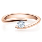 Diamantring forlovelsesring  0,25 ct i 14kt gull. Afrodite - 18015025