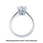 Diamantring forlovelsesring 0,30 ct  i 14kt gull. Diona - 18001030