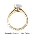 Diamantring forlovelsesring 0,30 ct  i 14kt gull. Diona - 18001030