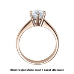 Diamantring forlovelsesring  0,30 ct i 14kt gull. Alida - 18002030