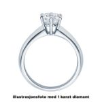 Diamantring forlovelsesring 0,25 ct i 14kt gull. Violetta - 18003025