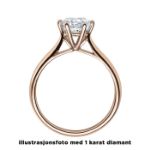 Diamantring forlovelsesring 0,25 ct i 14kt gull. Leticia - 18007025