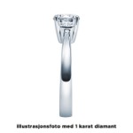 Diamantring forlovelsesring 0,20 ct i 14kt gull. Lilya -18008020