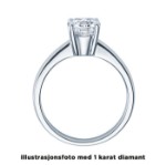 Diamantring forlovelsesring 0,20 ct i 14kt gull. Lilya -18008020