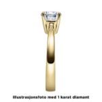 Diamantring forlovelsesring 0,20 ct i 14kt gull. Lilya -18008020