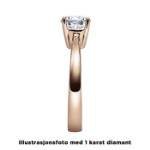 Diamantring forlovelsesring 0,20 ct i 14kt gull. Lilya -18008020