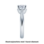 Diamantring forlovelsesring 0,20 ct i 14kt gull. Naima - 18009020