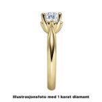 Diamantring forlovelsesring 0,20 ct i 14kt gull. Naima - 18009020