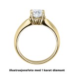 Diamantring forlovelsesring 0,20 ct i 14kt gull. Naima - 18009020
