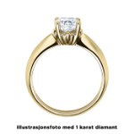 Diamantring forlovelsesring 0,50 ct i 14kt gull. Naima - 18009050