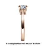 Diamantring forlovelsesring 0,25 ct i 14kt gull. Soria - 18010025