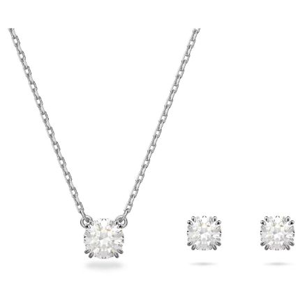 Swarovski smykkesett Constella Round cut, White, Rhodium plated - 5647663 Swarovski smykkesett Constella Round cut, White, Rhodium plated - 5647663