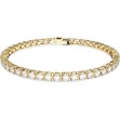Swarovski armband Matrix Tennis Round cut, gult - 5657664