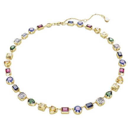 Swarovski collie Stilla Mixed cuts, Multicolored, Gold-tone plated - 5662915 Swarovski collie Stilla Mixed cuts, Multicolored, Gold-tone plated - 5662915