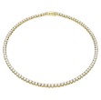 Swarovski collier Matrix Tennis Round cut, White, Gold-tone plated - 5681795