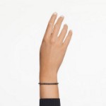 Swarovski armbånd Matrix Tennis  Round cut, Black, Ruthenium plated - 5664153