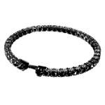 Swarovski armbånd Matrix Tennis  Round cut, Black, Ruthenium plated - 5664153