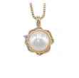 Diamantsmykker i gull med 0,03 ct W-Si & perle - BUR221262