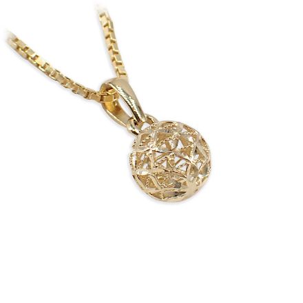 Smykke kule i gult gull 14kt, diameter 8 mm - 52812 Smykke kule i gult gull 14kt, diameter 8 mm - 52812
