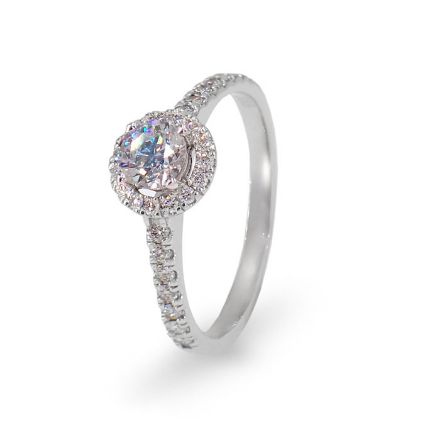 Diamantring i hvitt gull med 0,42 ct E-Si2 + 0,37 ct TW-Si - rubin042037 Diamantring i hvitt gull med 0,42 ct E-Si2 + 0,37 ct TW-Si - rubin042037