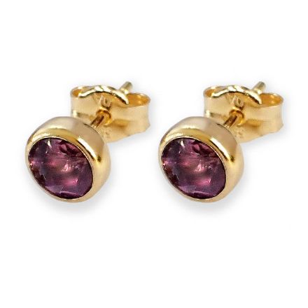 Gulløredobber i 14kt gull med ametyst - 211223 Gulløredobber i 14kt gull med ametyst - 211223