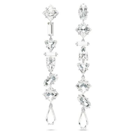 Swarovski øredobber Mesmera Asymmetrical design, Mixed cuts, Long, White, Rhodium plated - 5661687 Swarovski øredobber Mesmera Asymmetrical design, Mixed cuts, Long, White, Rhodium plated - 5661687