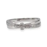 Gullring i 14kt med diamanter 0.06 ct W-Si - 150124