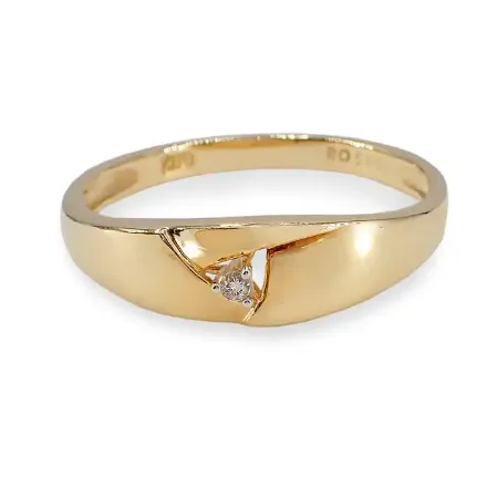 Gullring i 14kt med diamanter 0.02 ct W-Si - BUR546750 Gullring i 14kt med diamanter 0.02 ct W-Si - BUR546750