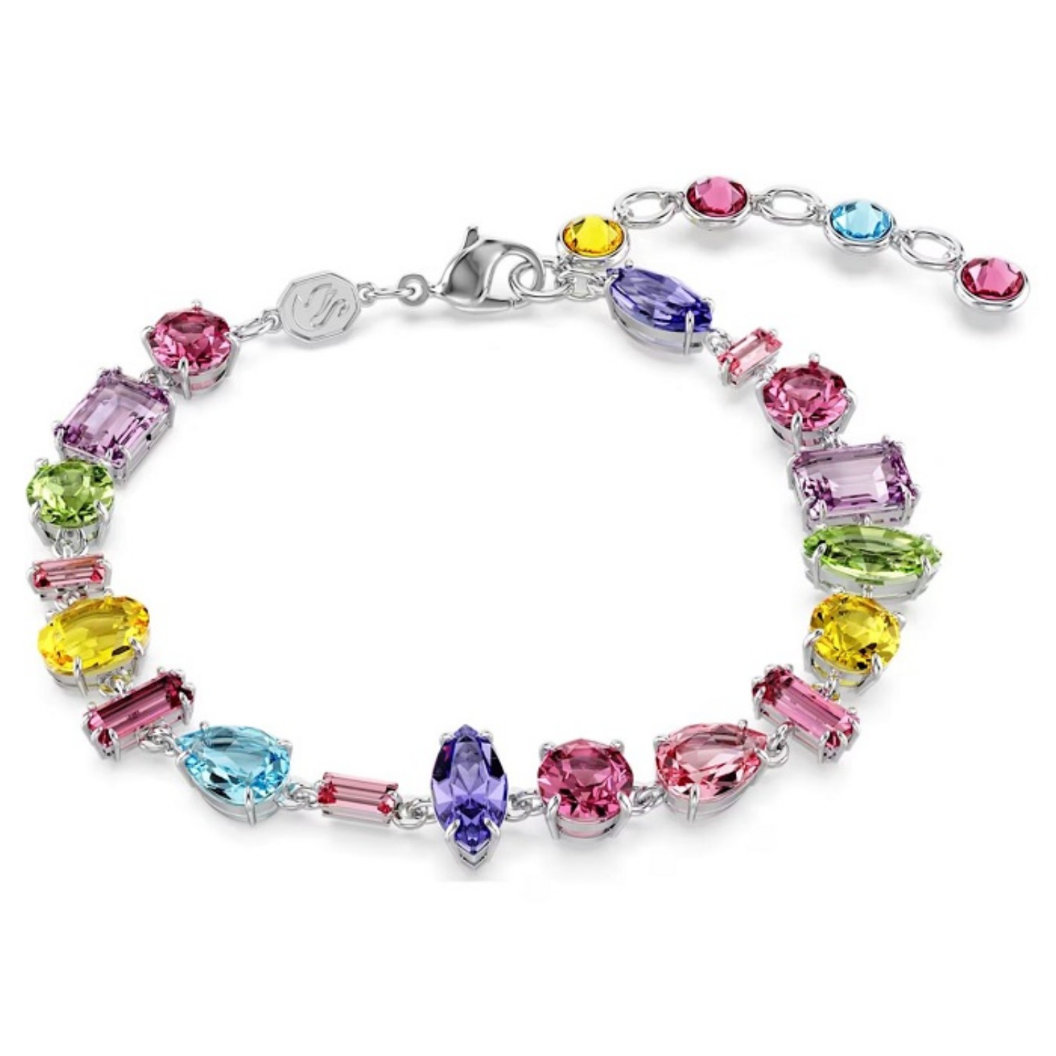 Swarovski armbånd Gema bracelet Mixed cuts, Multicolored, Rhodium plated - 5656427