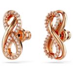 Swarovski øredobber Hyperbola stud Infinity, White, Rose gold-tone plated - 5684085