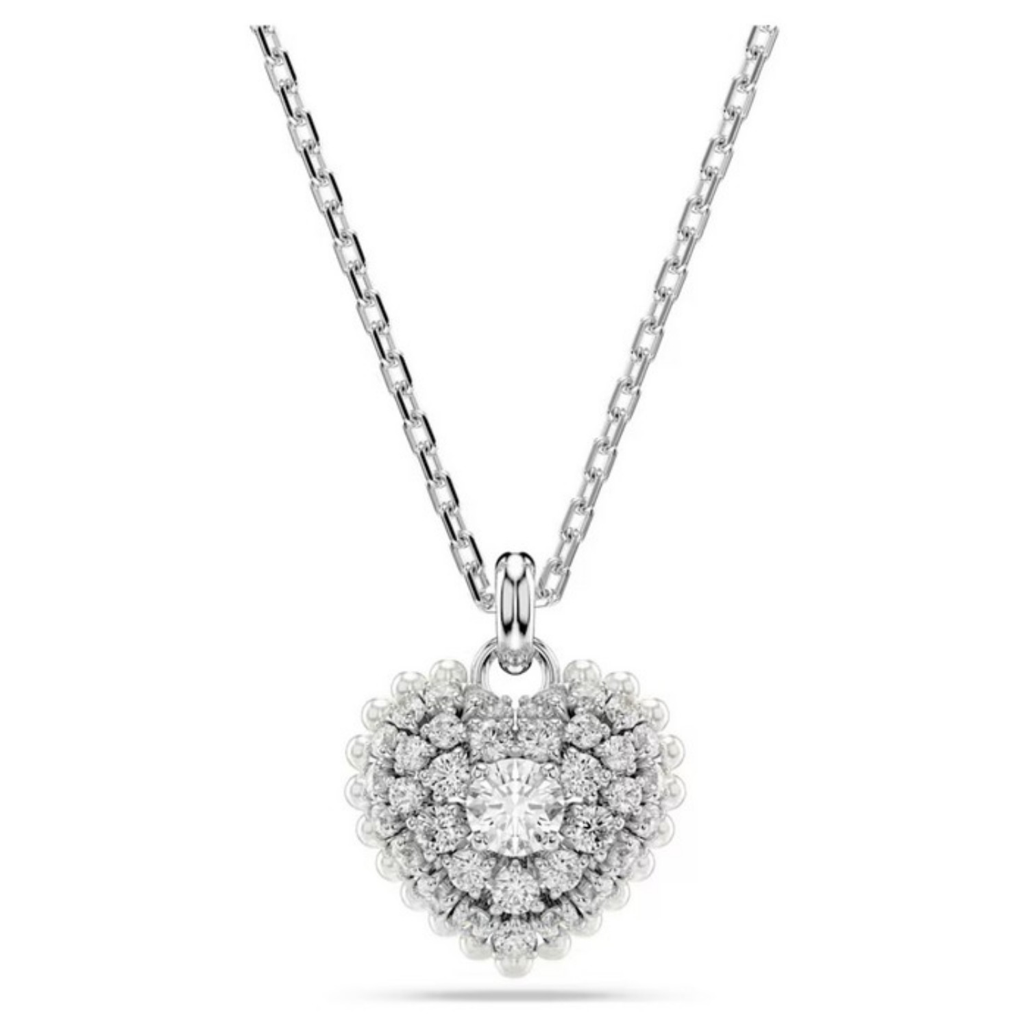 Swarovski smykker Hyperbola Heart, White, Rhodium plated - 5684386