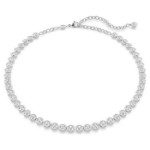 Swarovski collier Imber Tennis Round cut, White, Rhodium plated - 5682595