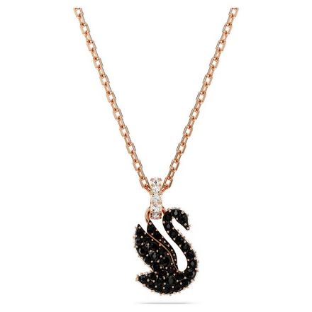 Swarovski smykke Swan, Small, Black, Rose gold-tone plated - 5678046 Swarovski smykke Swan, Small, Black, Rose gold-tone plated - 5678046