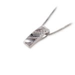 Diamantsmykke i 14 kt gull med diamanter 0,05 ct W-SI - 479005