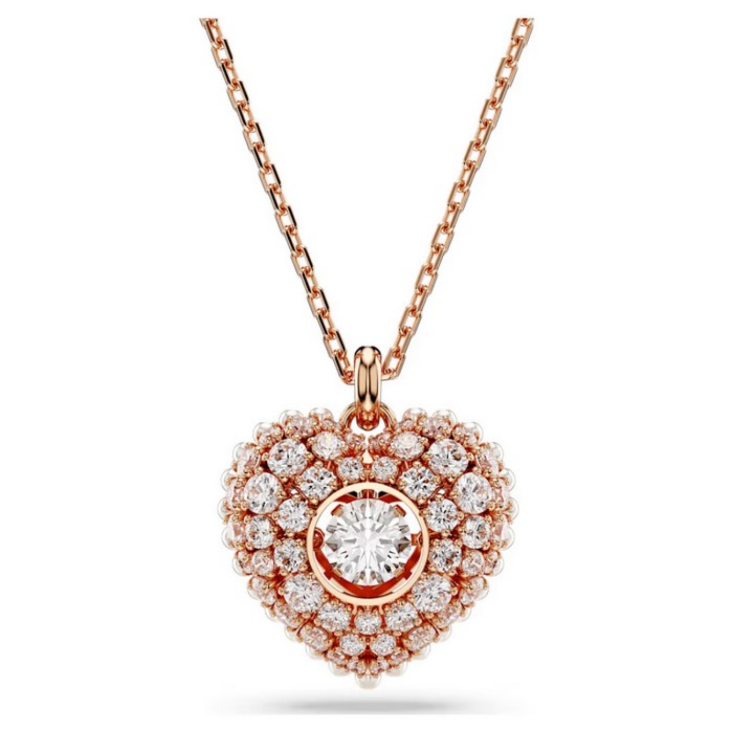 Swarovski smykke Hyperbola Heart, White, Rose gold-tone plated - 5680402