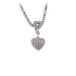 Diamantsmykke i gull 14 kt med diamanter 0,12 ct W-SI - ktl3450012