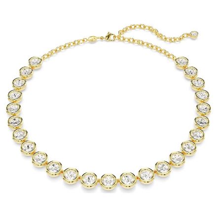 Swarovski collier Imber necklace Round cut, White, Gold-tone plated - 5682585 Swarovski collier Imber necklace Round cut, White, Gold-tone plated - 5682585