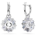 Swarovski øredobber Idyllia drop earrings Flower, Blue, Rhodium plated - 5680016