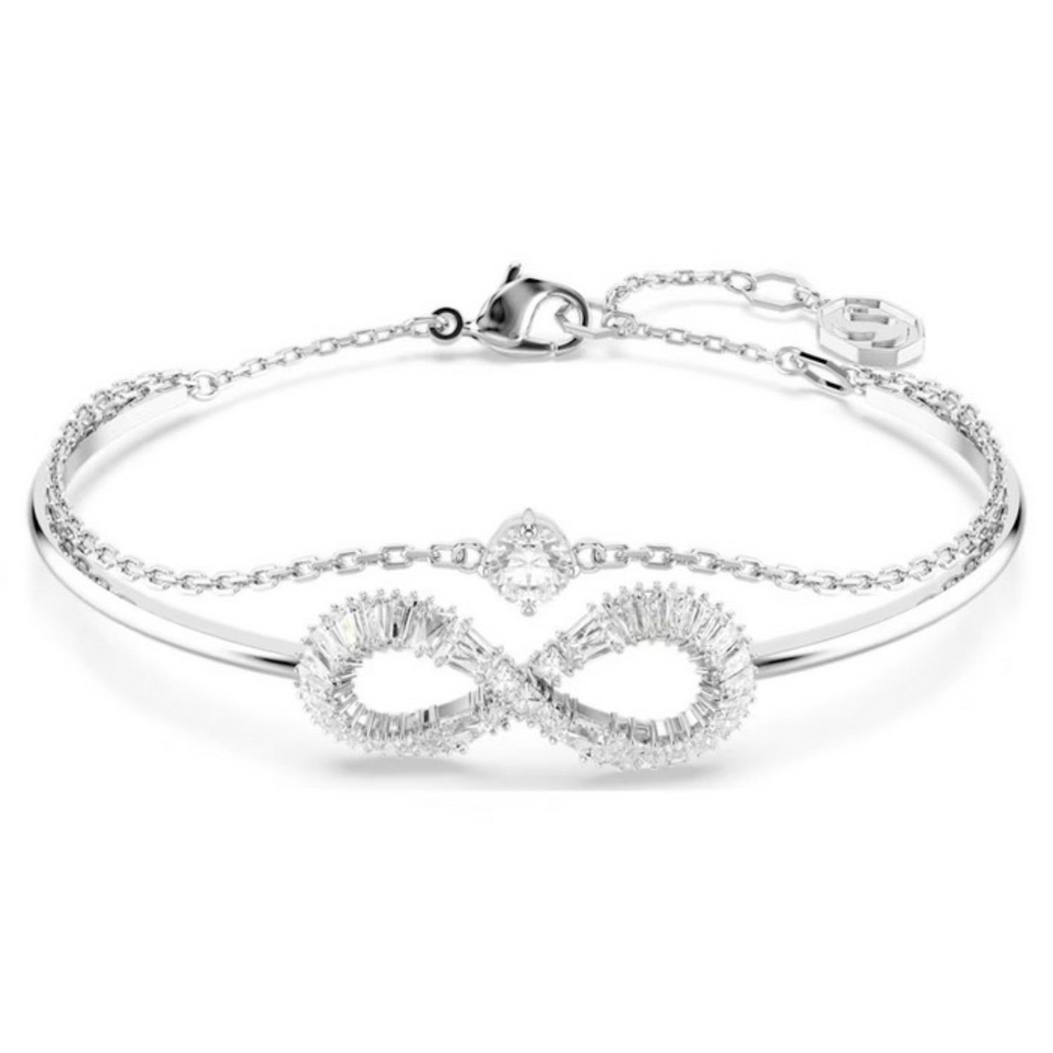 Swarovski armbånd Hyperbola Infinity, White, Rhodium plated - 5684049